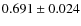 $0.691\pm0.024$