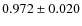 $0.972\pm0.020$
