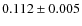 $0.112\pm0.005 $