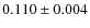 $0.110\pm0.004$