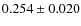 $0.254\pm0.020$