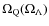 $ \Omega_{\rm Q} (\Omega_\Lambda)$