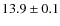 $13.9\pm0.1$