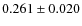 $0.261\pm0.020$
