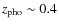 $z_{\rm pho} \sim 0.4$