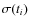 $\sigma(t_i)$