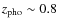 ${z_{\rm pho}}\sim 0.8$