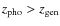 ${z_{\rm pho}}> z_{\rm gen}$