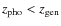 ${z_{\rm pho}}< z_{\rm gen}$