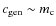 $c_{\rm gen}\sim m_{\rm c}$
