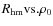 $R_{\rm hm} \rm {vs.} \rho_{0}$