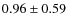 $0.96\pm0.59$