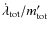 $\dot{\lambda}_{\rm tot}/m_{\rm tot}'$