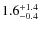 $\rm 1.6_{-0.4}^{+1.4}$