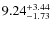 $\rm 9.24_{-1.73}^{+3.44}$
