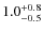 $\rm 1.0_{-0.5}^{+0.8}$