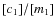 $[c_{\rm 1}]/[m_{\rm 1}]$