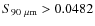$S_{90~\mu{\rm m}}>0.0482$