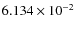 $6.134\times 10^{-2}$