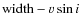 ${\rm width} - v \sin i$