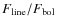$F_{\rm line}/F_{\rm bol}$