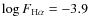 $\log F_{\rm H\alpha} = -3.9$