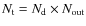 $N_{\rm t}=N_{\rm d} \times N_{\rm out}$