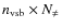 $n_{\rm vsb}\times N_{\neq}$