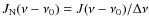 $J_{\rm N}(\nu-\nu_0)=J(\nu-\nu_0)/\Delta\nu$