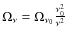 $\Omega_{\nu}=\Omega_{\nu_{0}}\frac{\nu_{0}^{2}}{\nu^{2}}$