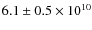 $6.1\pm0.5\times 10^{10}$