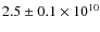 $2.5\pm0.1\times 10^{10}$