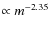 $\propto m^{-2.35}$