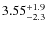 $3.55^{\rm +1.9}_{-2.3}$