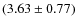 $(3.63\pm 0.77)$