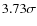 $3.73\sigma $