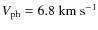 $V_{\rm ph}=6.8~{\rm km}~{\rm s}^{-1}$