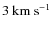 $3 ~{\rm km~s}^{-1}$