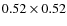 $0.52\times0.52$