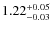 $\rm 1.22_{-0.03}^{+0.05}$