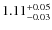 $\rm 1.11^{+0.05}_{-0.03}$