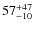 $\rm 57^{+47}_{-10}$