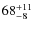 $\rm 68_{-8}^{+11}$