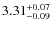 $\rm 3.31_{-0.09}^{+0.07}$
