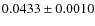 $0.0433 \pm 0.0010$