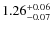 $\rm 1.26_{-0.07}^{+0.06}$