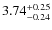 $\rm 3.74_{-0.24}^{+0.25}$