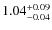 $\rm 1.04_{-0.04}^{+0.09}$
