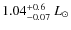 $1.04^{+0.6}_{-0.07}~L_{\odot}$