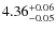 $\rm 4.36_{-0.05}^{+0.06}$